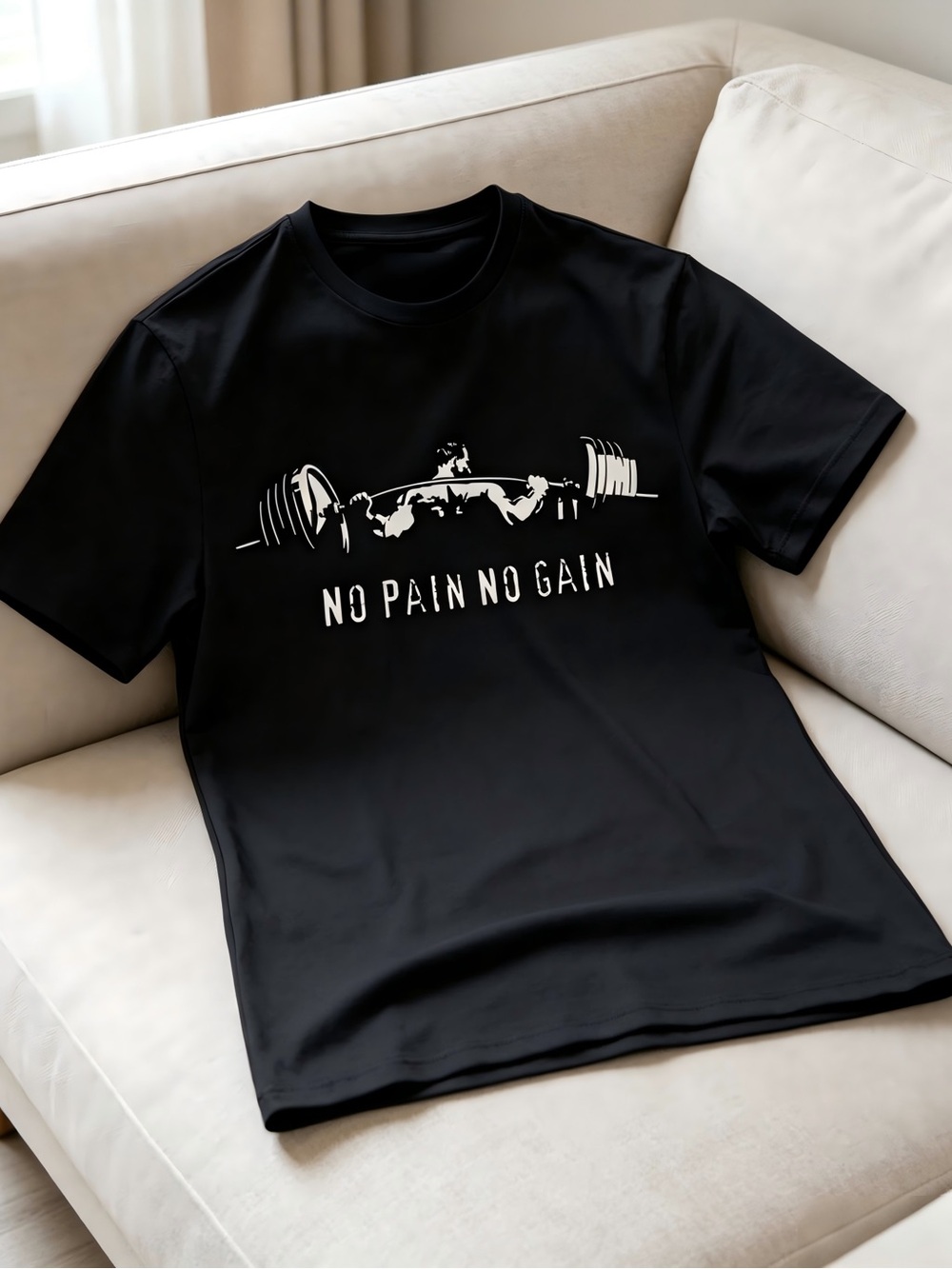 Fitness Printing black Women Men T-shirt Unisex